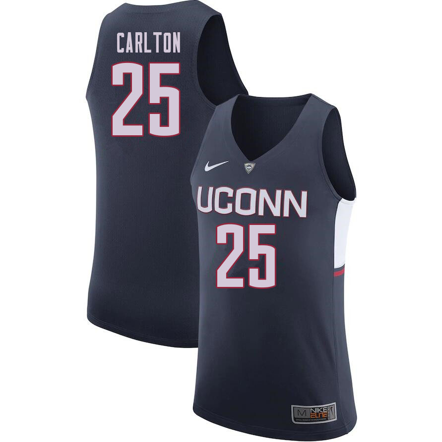 Men #25 Josh Carlton Uconn Huskies College Basketball Jerseys Sale-Navy